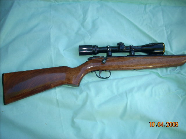 This is a friends Remington Targetmaster model 510 that I reblued and refinished the stock on she is very happy with her $40 rifle