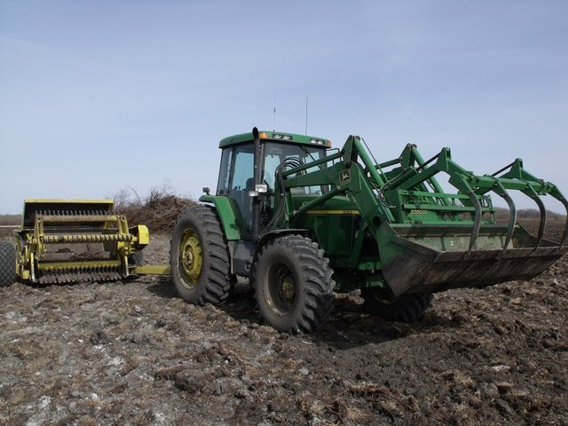 John Deere and rockpicker